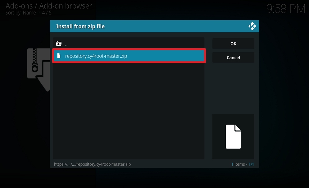Step 17 Install Descent on Kodi