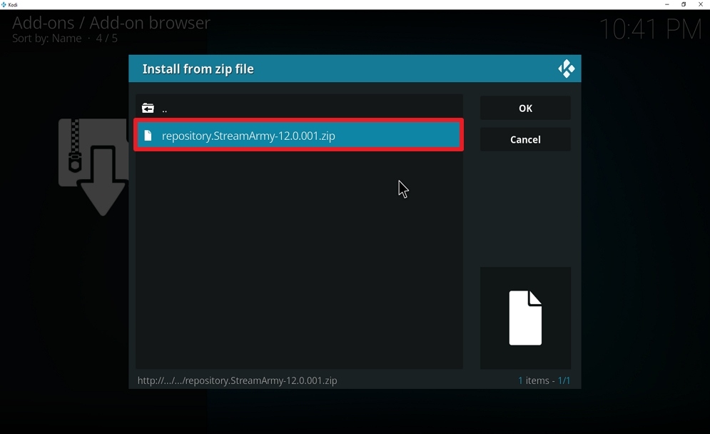 Step 17 Install Nemesis AIO on kodi