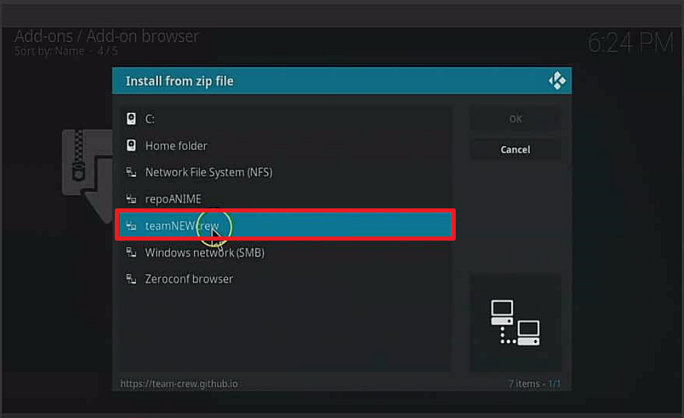 Step 16 Install Shadow kodi addon