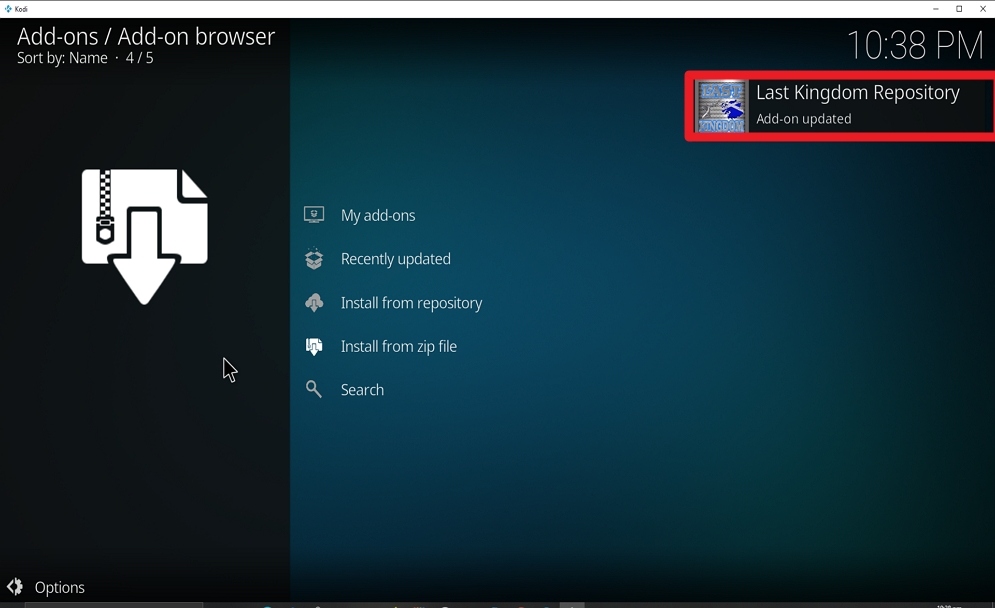 Step 18 Install ClickSville Kodi Addon