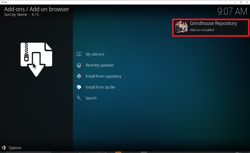 Step 18 Install Health and Fitness on kodi