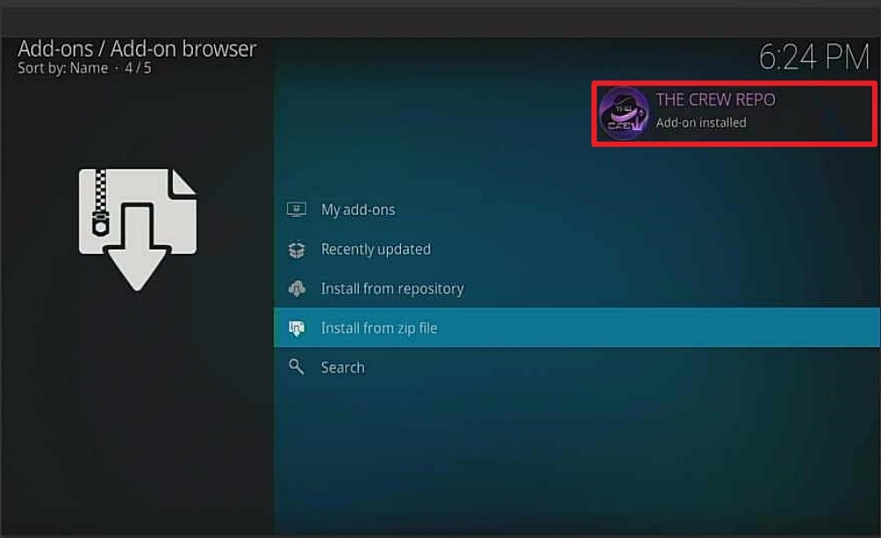 Step 18 Install Shadow kodi addon