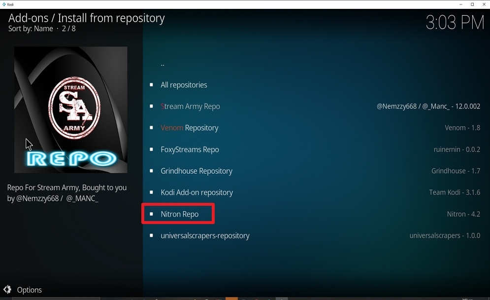 Step 20 Install Borg on kodi