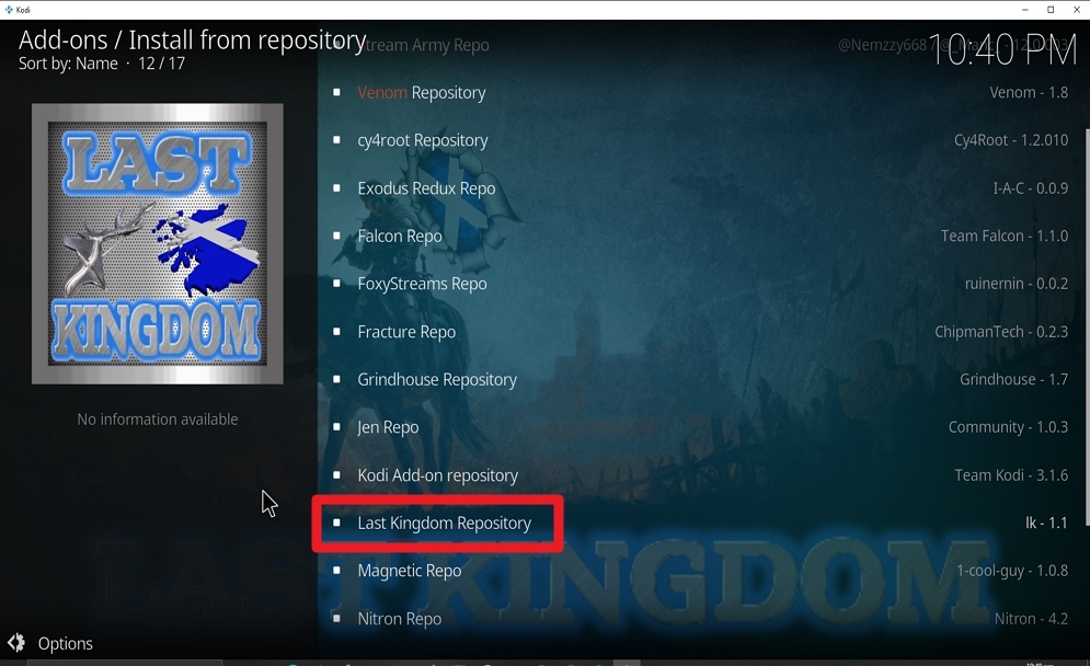 Step 20 Install ClickSville Kodi Addon