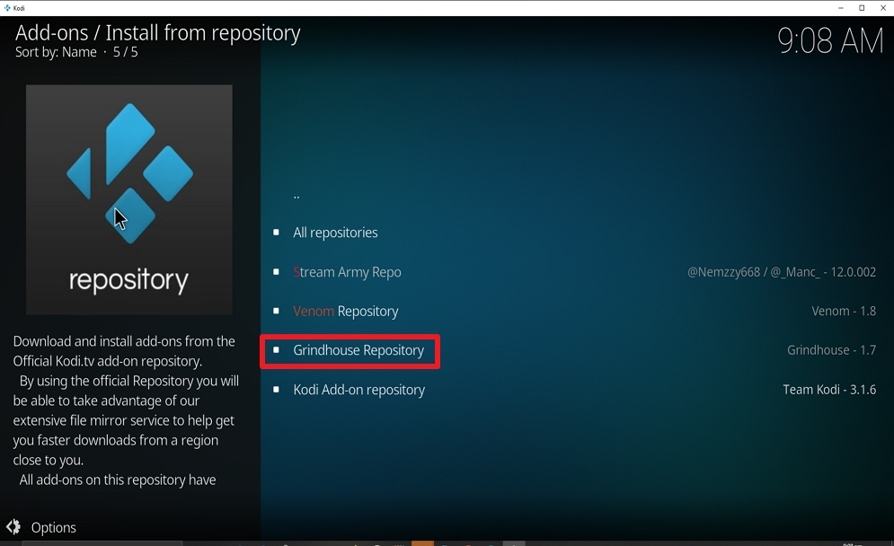 Step 20 Install Health and Fitness on kodi