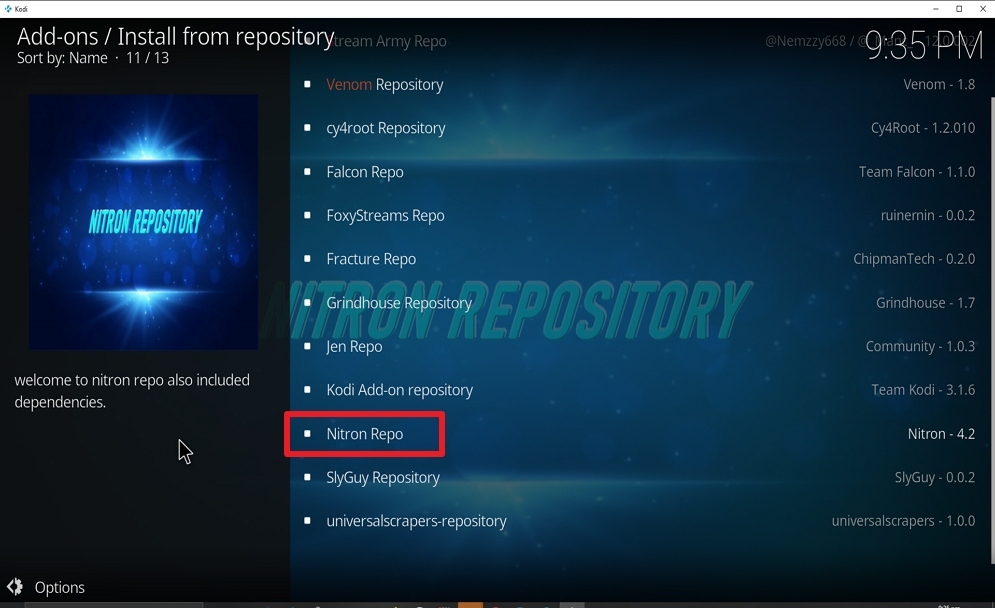 Step 20 Install Smaug on kodi