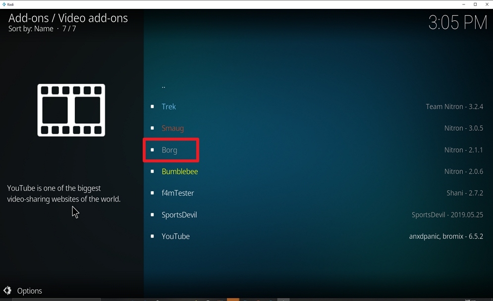 Step 22 Install Borg on kodi