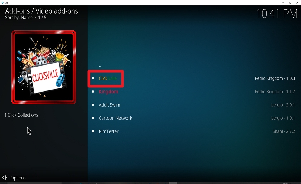 Step 22 Install ClickSville Kodi Addon