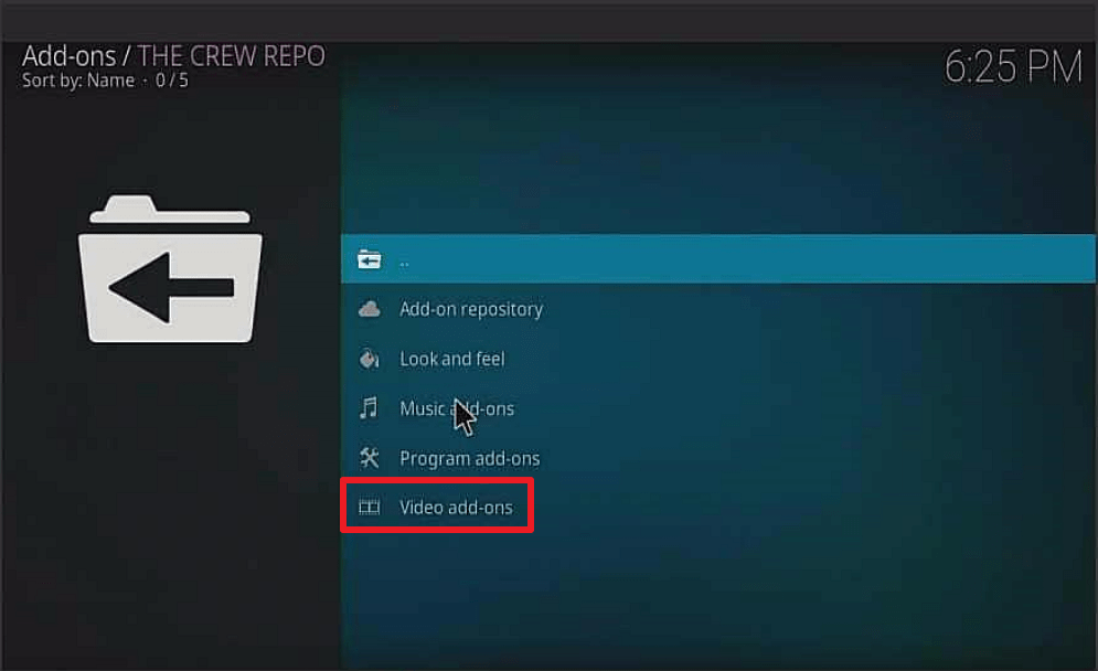 Step 21 Install Shadow kodi addon