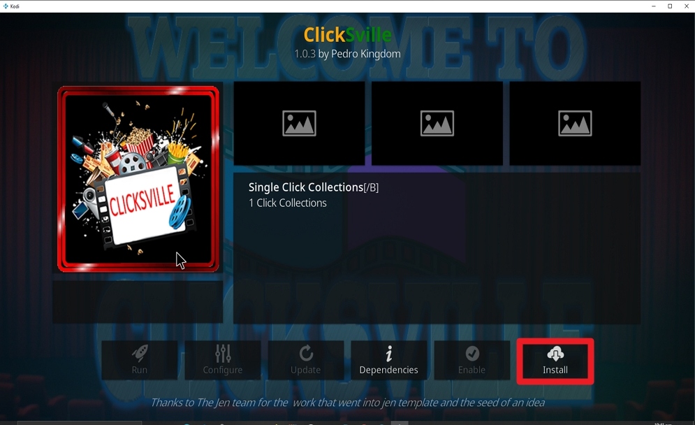 Step 23 Install ClickSville Kodi Addon