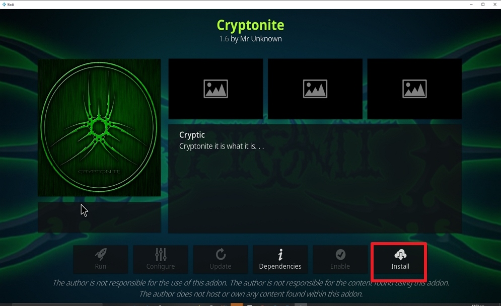 Step 23 Install Cryptonite on kodi