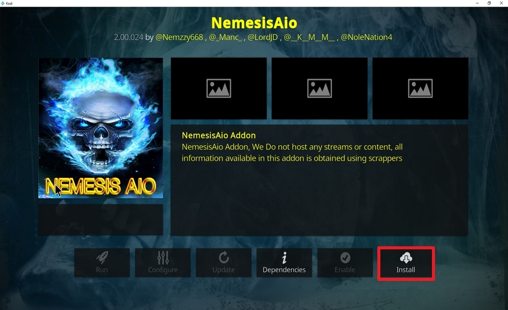 Step 23 Install Nemesis AIO on kodi