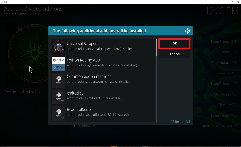 Step 24 Install Cryptonite on kodi