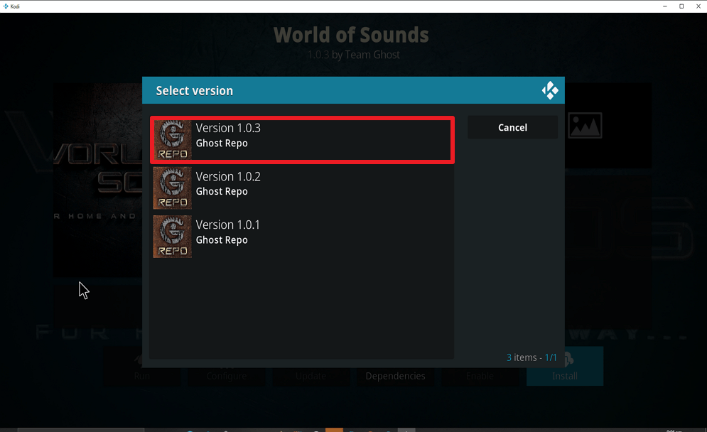 Step 24 Install World of Sounds on Kodi