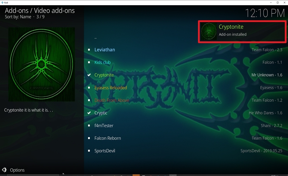 Step 25 Install Cryptonite on kodi