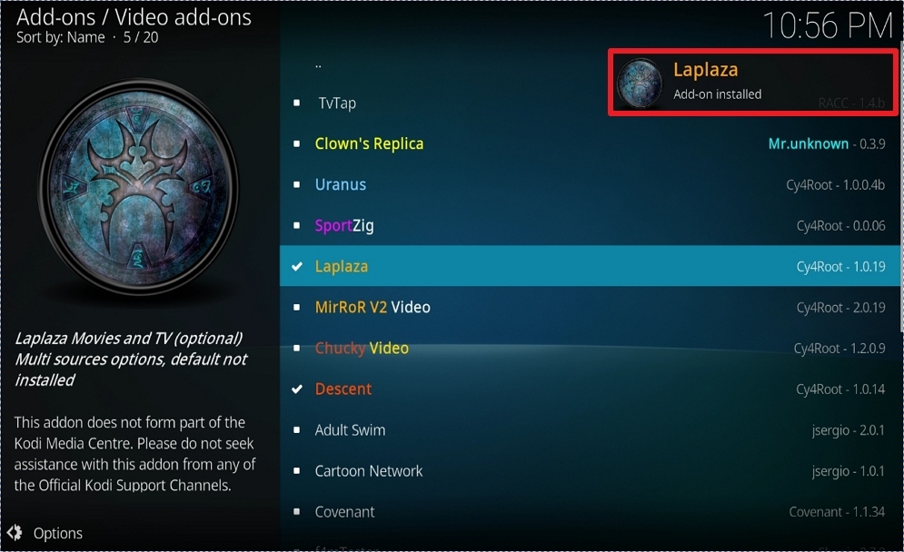 Step 25 Install La Plaza on Kodi