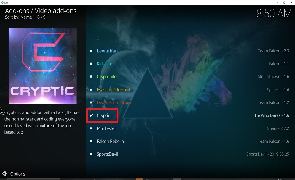 Step 26 Install Cryptic on kodi