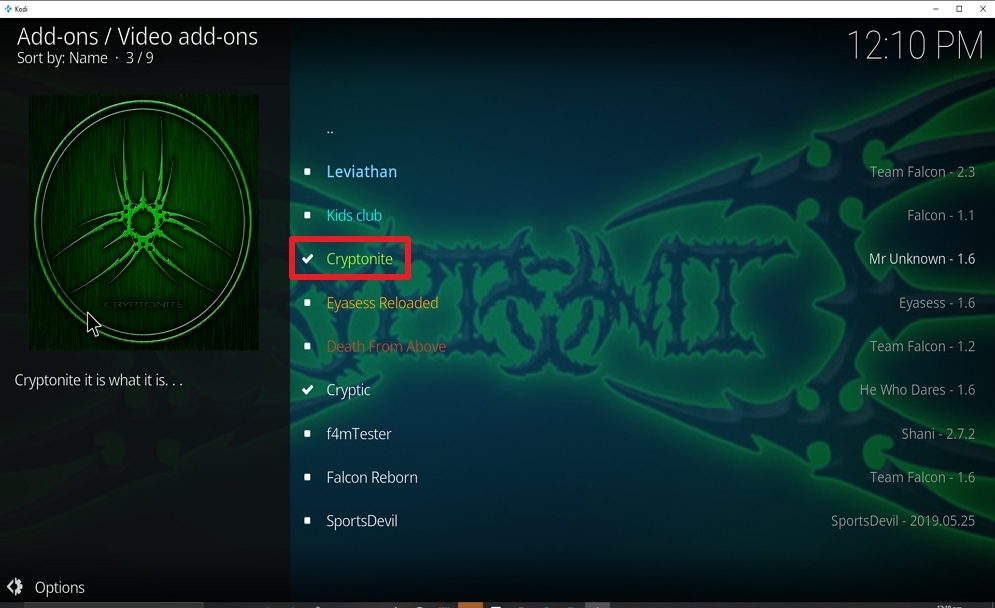 Step 26 Install Cryptonite on kodi