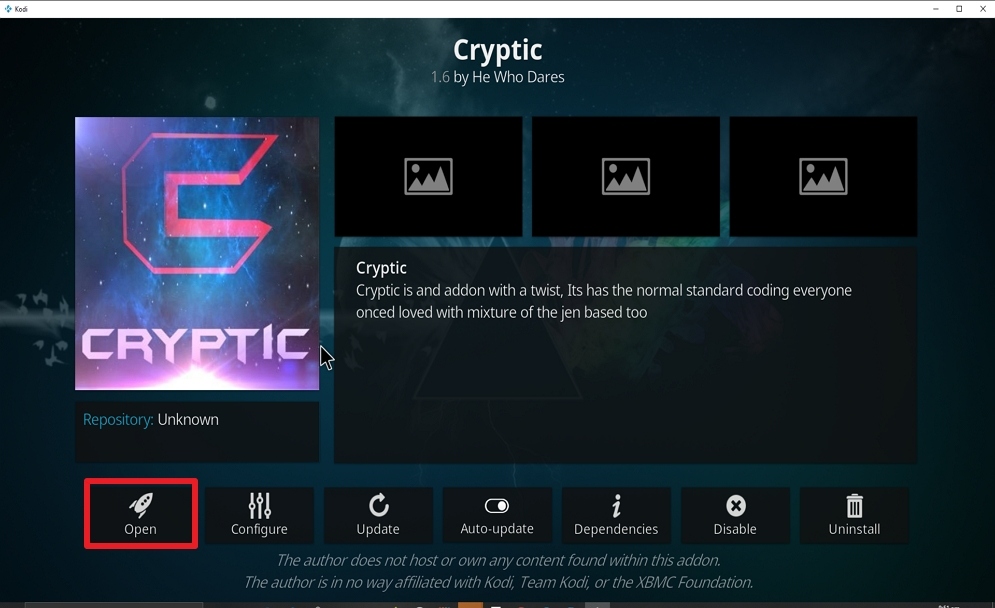 Step 27 Install Cryptic on kodi