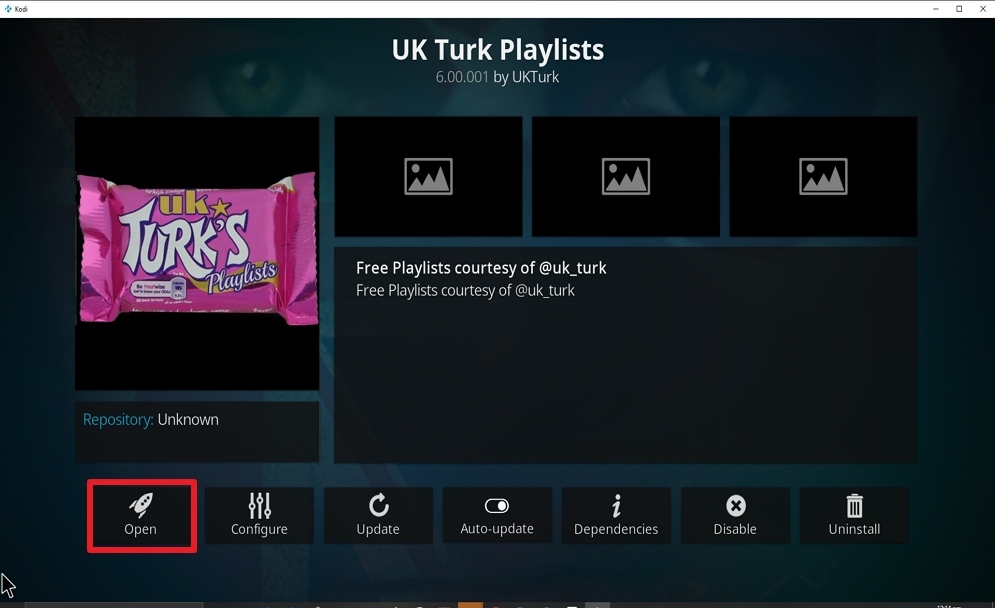 Step 27 Install UK Turk Playlist on kodi