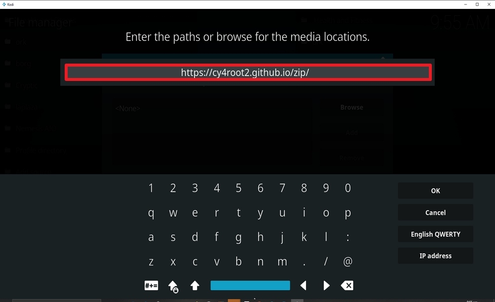 Step 8 Install Uranus on kodi