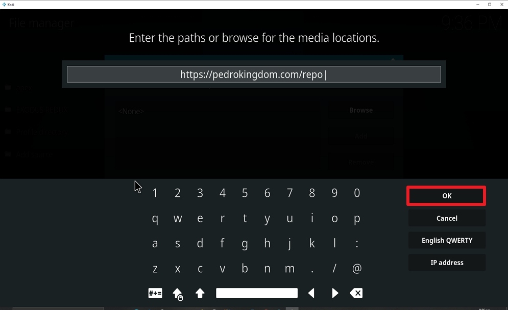 Step 9 Install ClickSville Kodi Addon