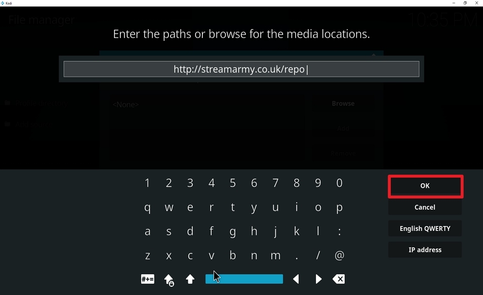 Step 9 Install Nemesis AIO on kodi