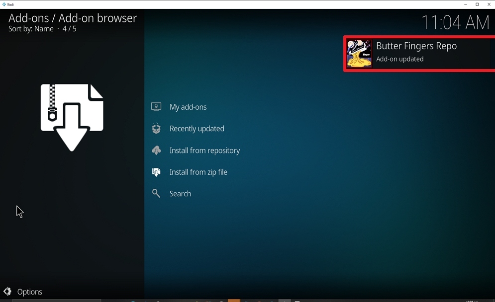 Steps 18 Install Troma Films Kodi add-on