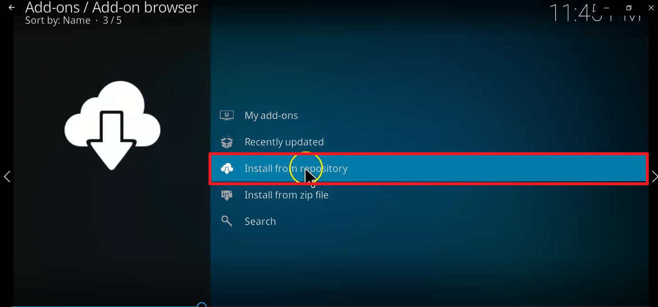 Step 20 Install Athena kodi addon