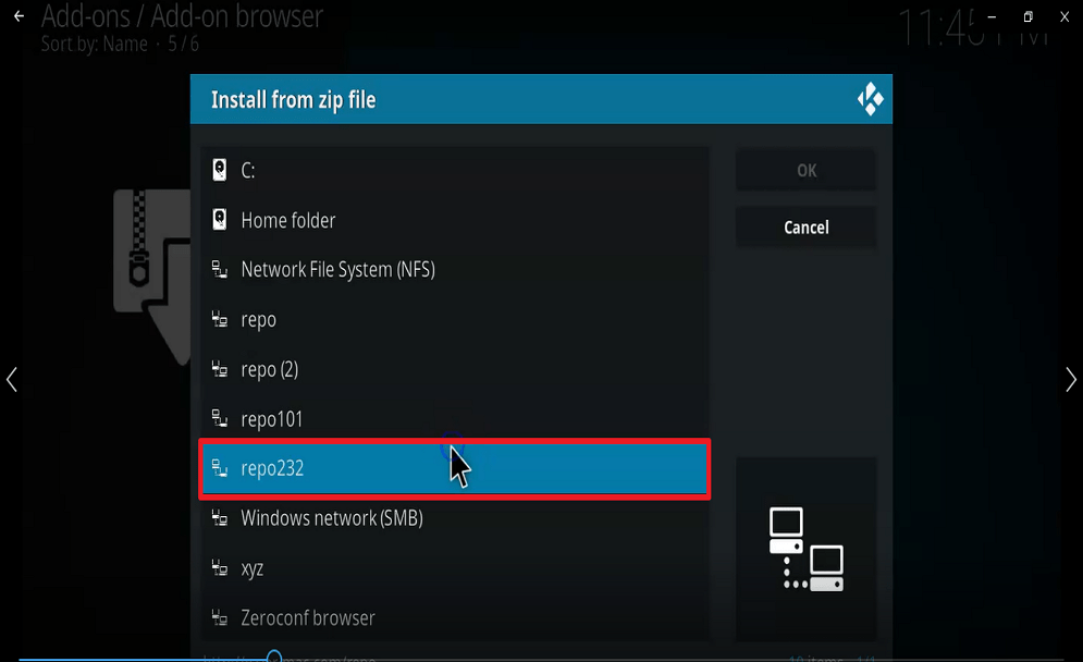 Step 16 Install Athena kodi addon