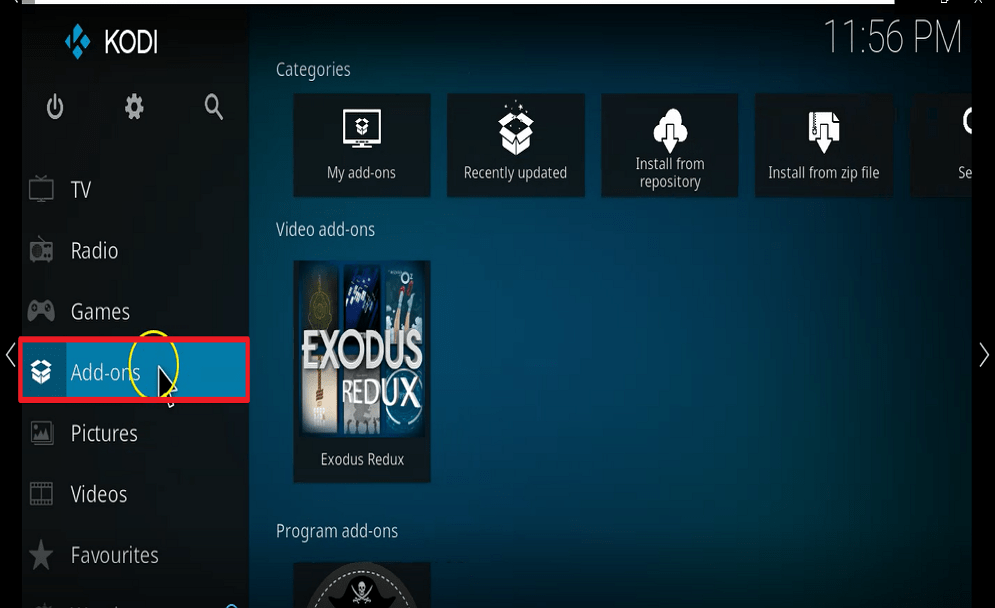 Step 14 Install Butter fingers movies kodi addon