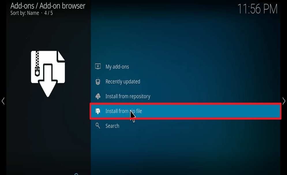 Step 16 Install Butter fingers movies kodi addon