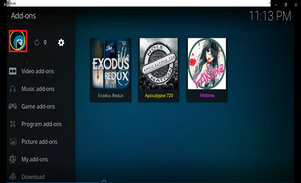 Step 15 Install fido kodi addon