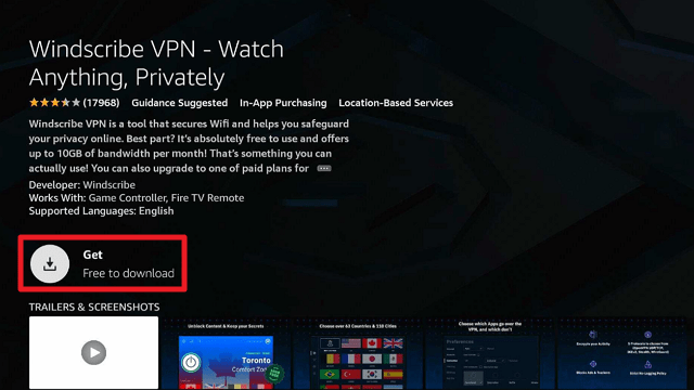 step 4 Install Windscribe VPN on Firesticks