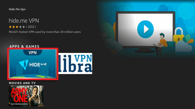 Install Hide.Me VPN on Firesticks step 3