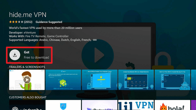 Install Hide.Me VPN on Firesticks step 4