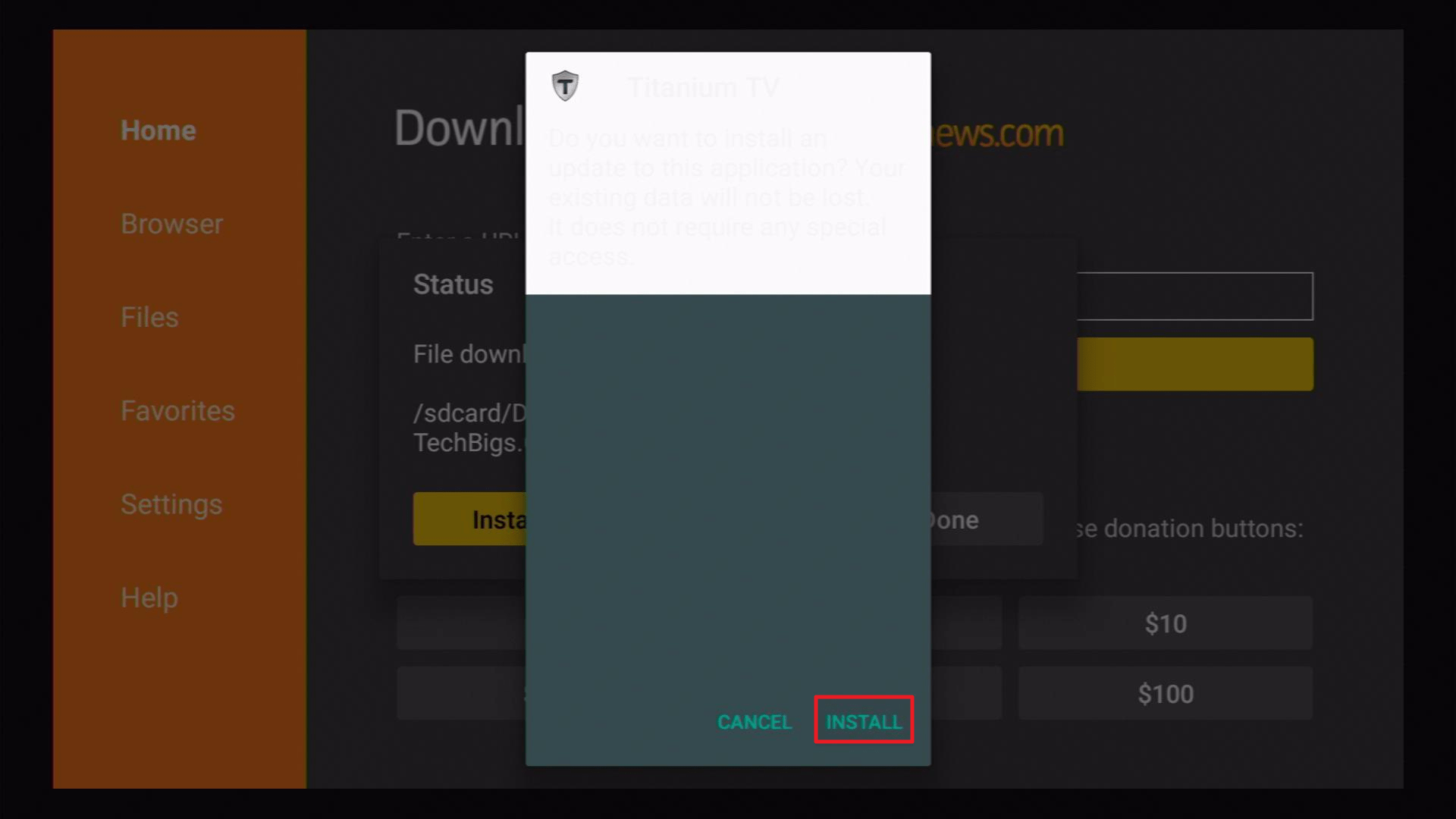 Step 14 Install Titanium TV on Firestick