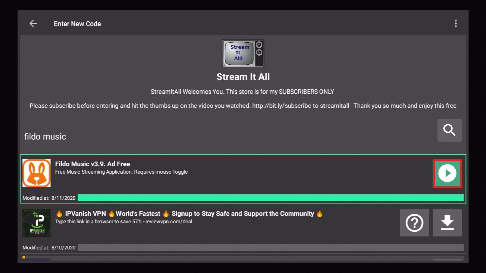 Step 20 Install Fildo Music