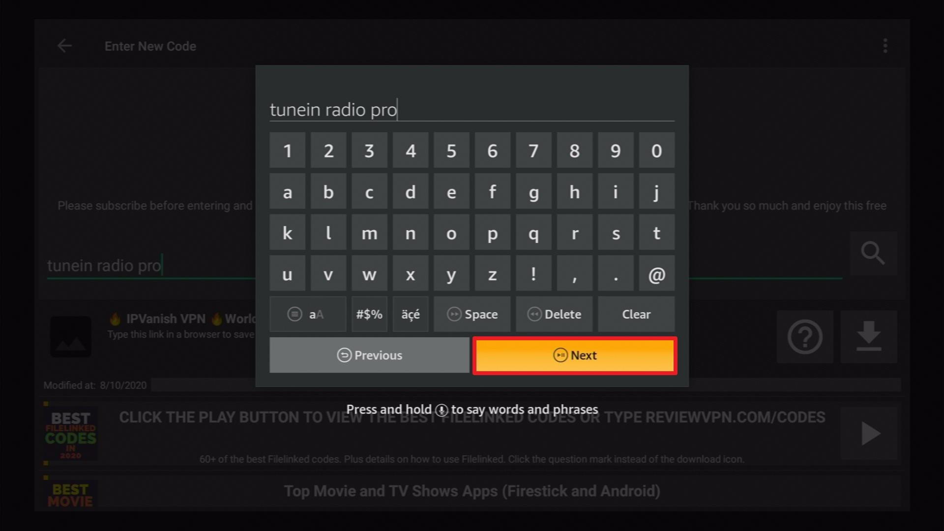 Step 17 Install TuneIn Radio Pro