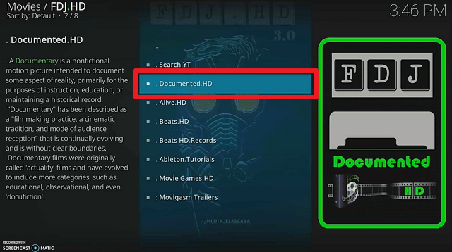Install Documented.HD Addon STEP 24
