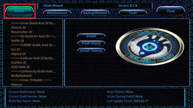 KodiMan Kodi Build