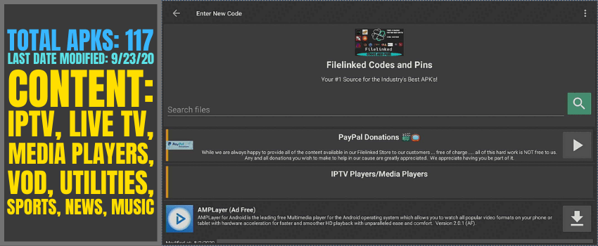 FILELINKED CODES AND PINS