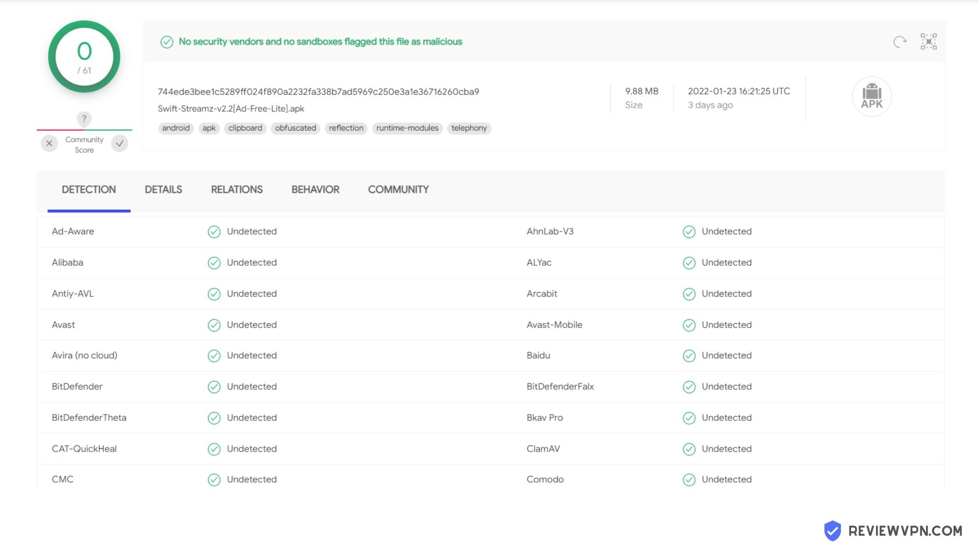 Swift Streamz Safe and Virus-free