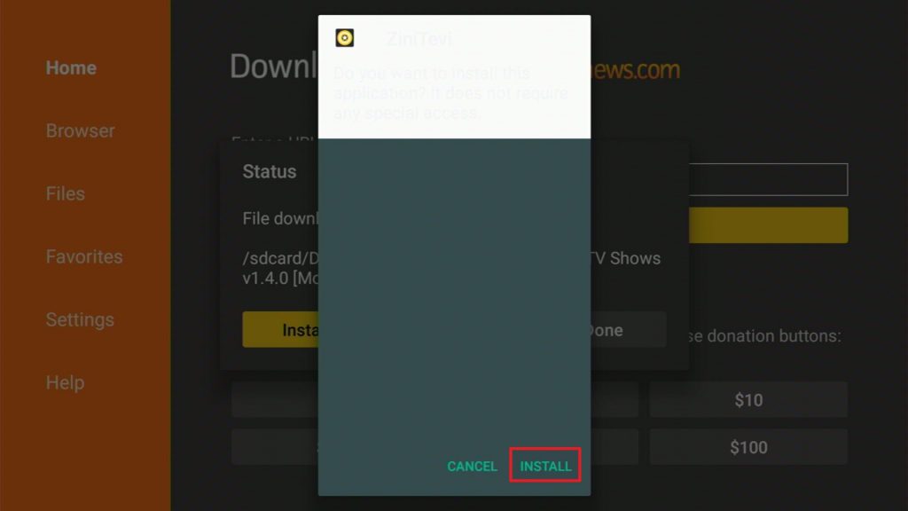 Install ZiniTevi App on Google Chromecast Step 14