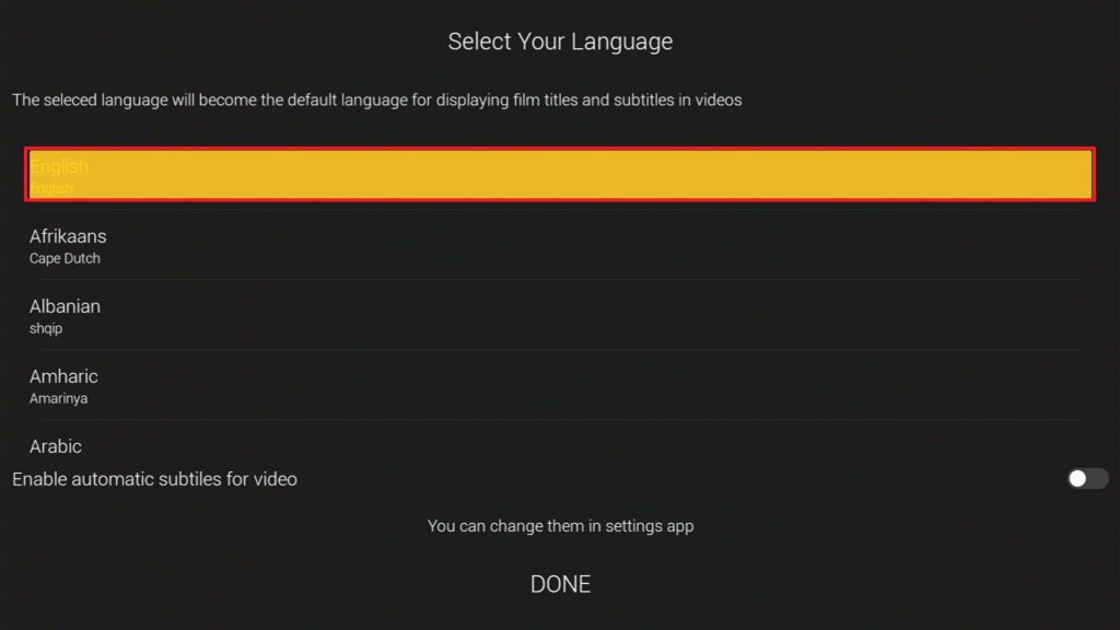 Install ZiniTevi App on Google Chromecast Step 17