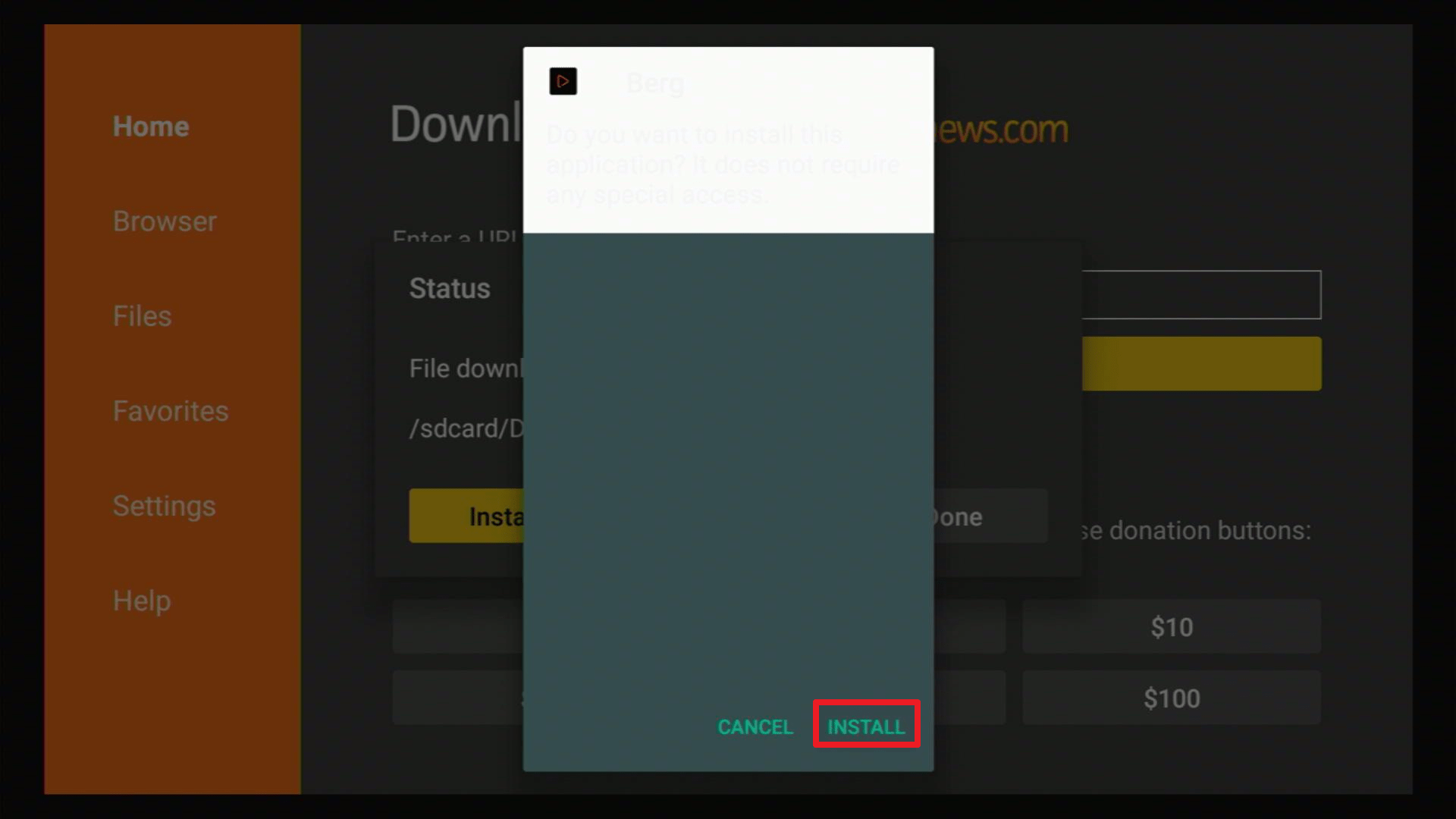 Step 13 Install Berg APK