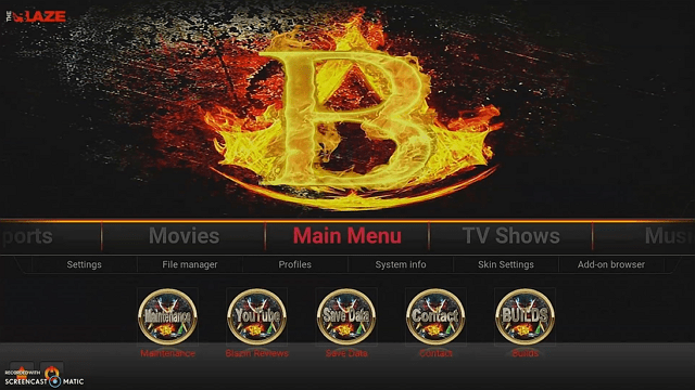 Installing the Blaze Kodi Build step 22