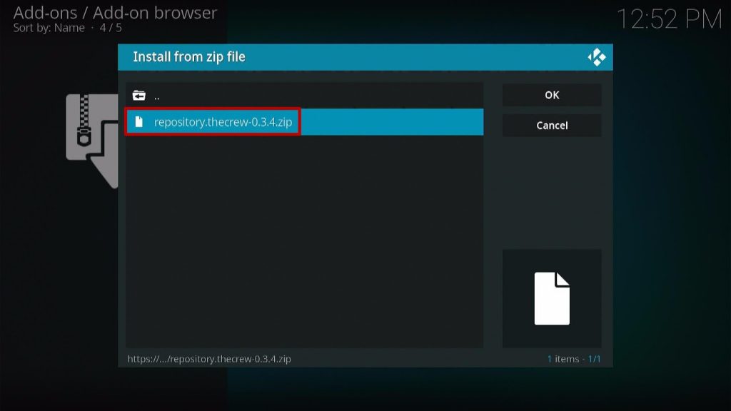 Step 14 Install Kodi Flix Build