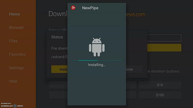 Install NewPipe on Firestick Step 18