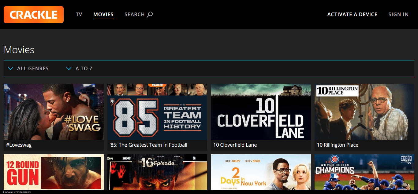 Crackle Screenshot